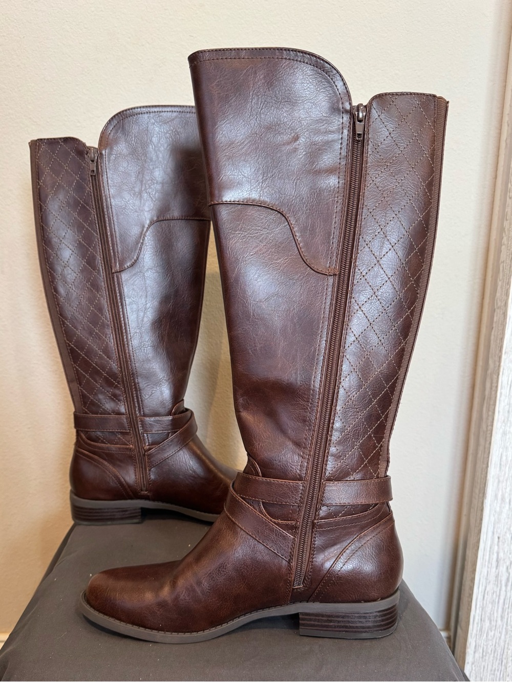 G by Guess Classic Women's Tall Riding Boots - Brown Sz 10
